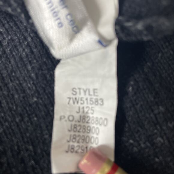 Lucky Brand Womens XL Dark Gray Tie Front Knot Ribbed Sweater Long Sleeve - Picture 8 of 9